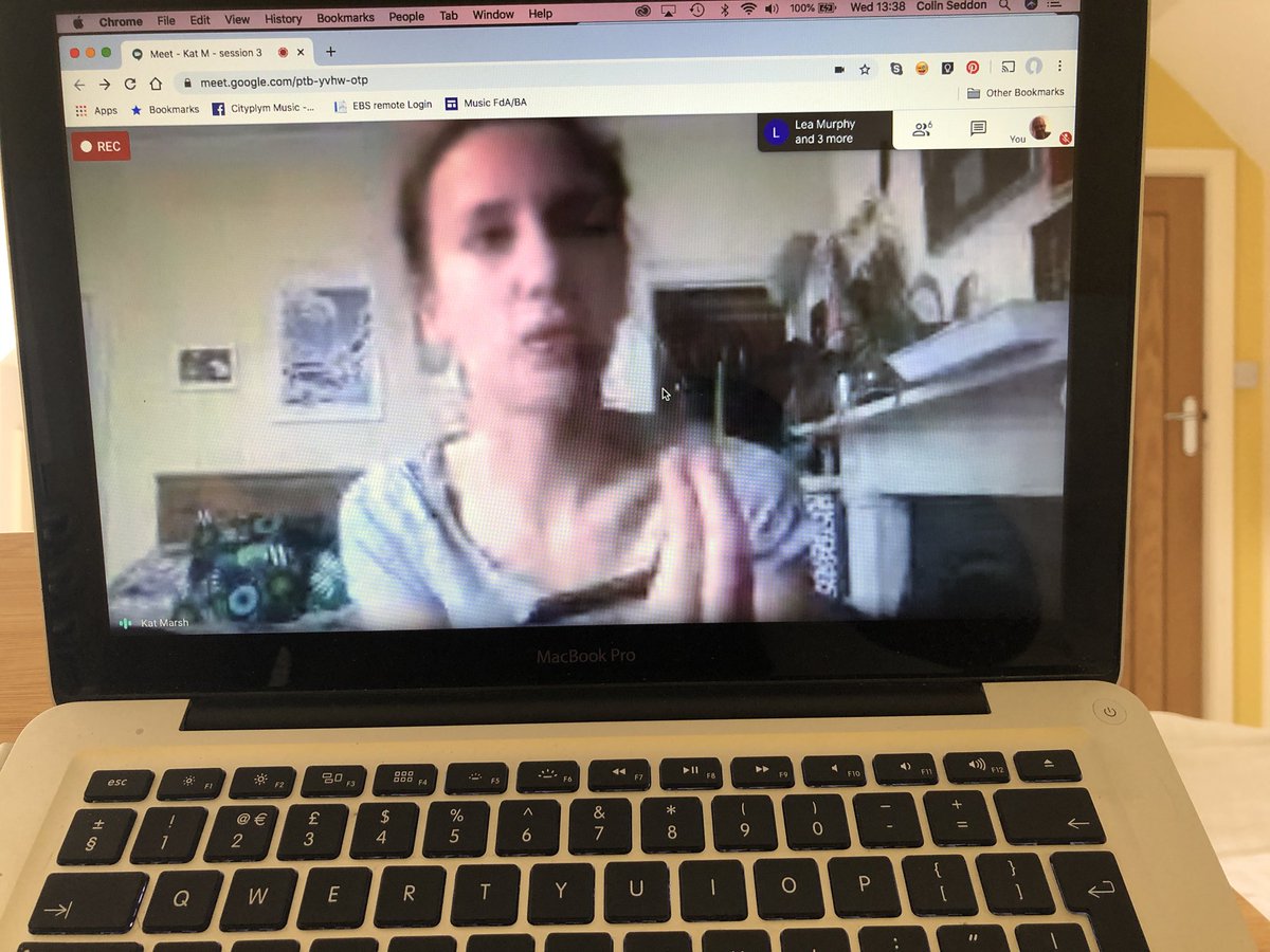 ColinCCPmusic's tweet photo. Session 3: Kat Marsh and our level 5 students. Kat has motivated and inspired them to be resilient, resourceful and creative during the lockdown. This has been a brilliant collaboration and I’m sure we’re going to see lots more of this kind of work at @cityplym   #wearecreatives https://t.co/Pb8DBqvPXW