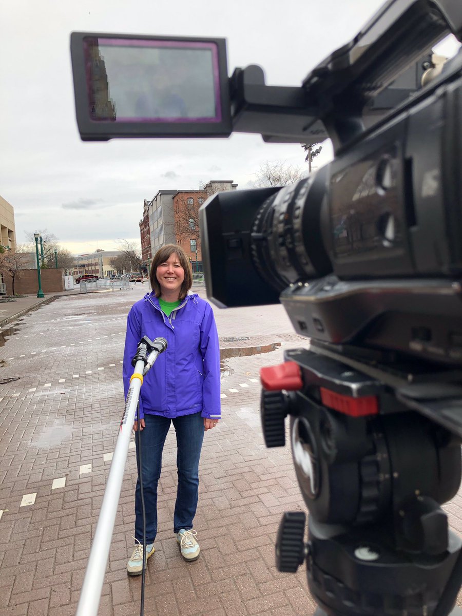 downtownSYR's tweet photo. Socially distant TV news interviews to talk about Earth Day! 🌎 Thank you @Brad_Vivacqua and @SPECNewsCNY for helping us get the word out about Earth Day BINGO! You can watch the interview on Spectrum throughout the day. 🎥 https://t.co/RXbIUwAVcB