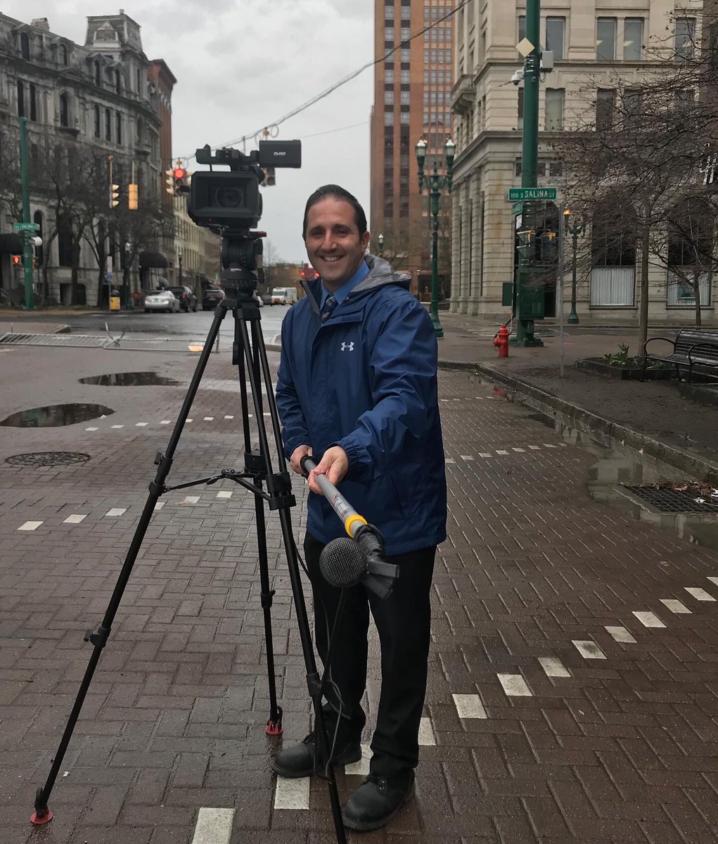 downtownSYR's tweet photo. Socially distant TV news interviews to talk about Earth Day! 🌎 Thank you @Brad_Vivacqua and @SPECNewsCNY for helping us get the word out about Earth Day BINGO! You can watch the interview on Spectrum throughout the day. 🎥 https://t.co/RXbIUwAVcB
