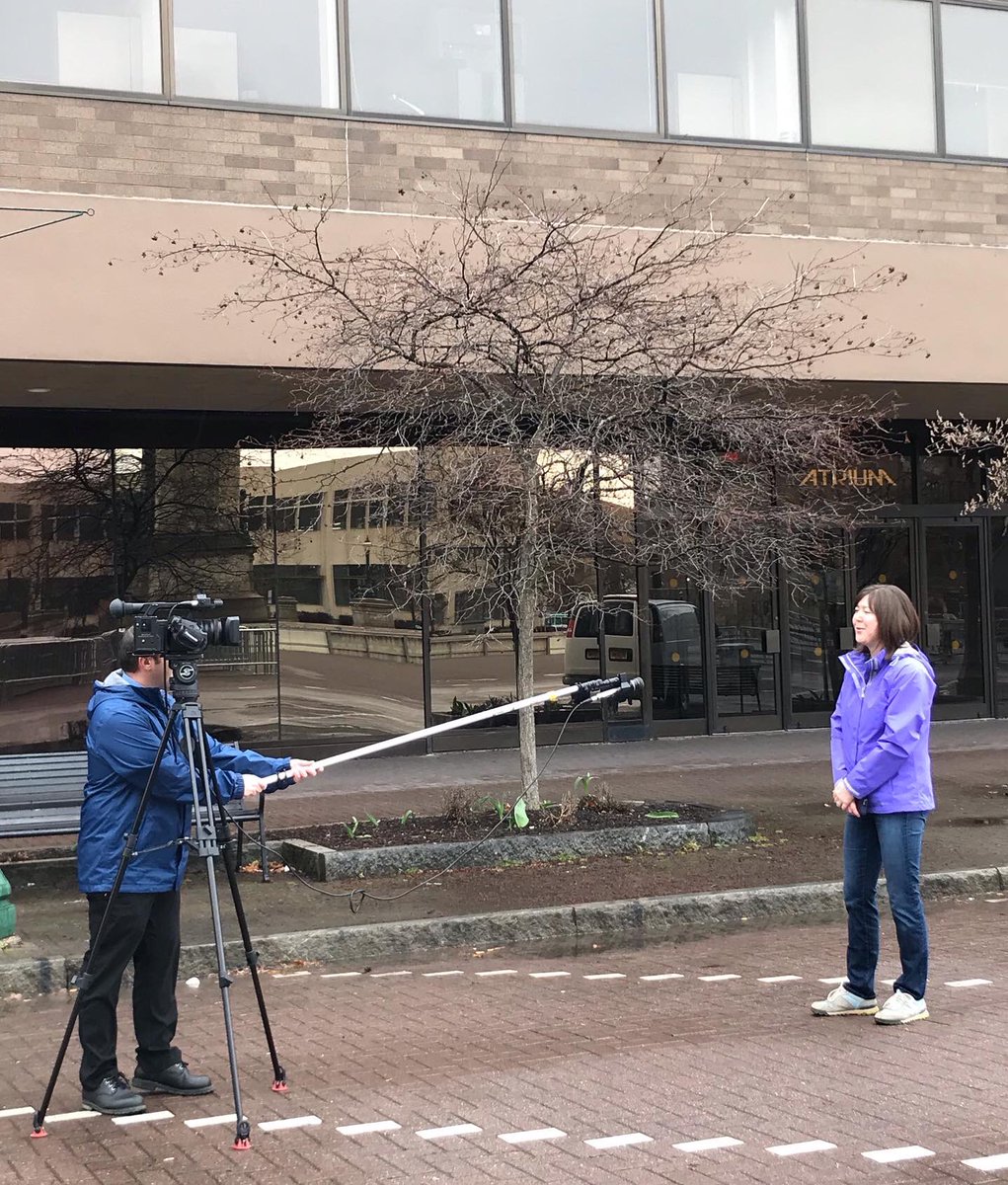 downtownSYR's tweet photo. Socially distant TV news interviews to talk about Earth Day! 🌎 Thank you @Brad_Vivacqua and @SPECNewsCNY for helping us get the word out about Earth Day BINGO! You can watch the interview on Spectrum throughout the day. 🎥 https://t.co/RXbIUwAVcB