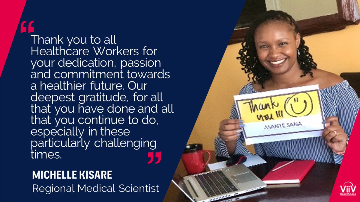 ViiVHC's tweet photo. Michelle Kisare, our Regional Medical Scientist, wants to say #thankyou to Healthcare workers.

#COVID19 https://t.co/1RsIFRRJLN