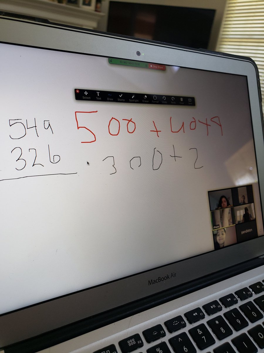 BDark0911's tweet photo. Moved from old school whiteboard and notebooks to using my computer whiteboard and having kids show their work by writing on my screen via Zoom! Love all the new technology we are learning and using with kiddos!! #VCEathome #VirginiaCrossEl #VCEPride https://t.co/kSUzJrQVuT
