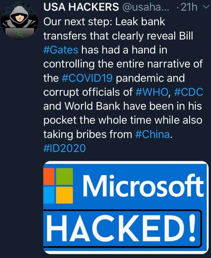 GhitaIacono's tweet photo. #BreakingNews
Hackerati i database di #OMS, Gates Foundation e dell’Istituto virologico di Wuhan.
Tutti i dati sono stati scaricati.
Gli autori dell’attacco, USA HACKERS, comunicano che a breve divulgheranno tutti i files.
#Usahackers
#appimmuni #ImmuniApp ve la scaricate voi https://t.co/kkOskXNcLP