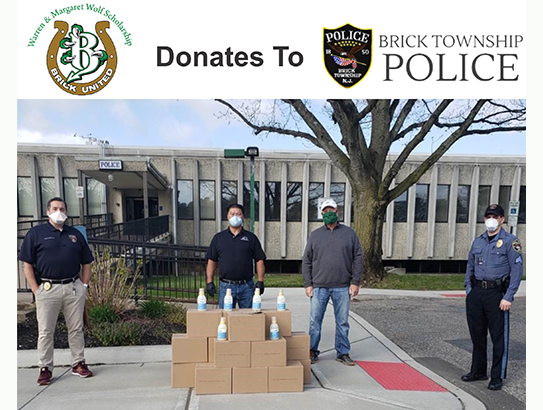 YouRingIBring's tweet photo. We Rise by Lifting Others - Ingersoll said. #Brick United, a non-profit in NJ, donated sanitizer and masks to the @BrickTwpPolice to keep them #safe, while keeping you safe during #COVID19. https://t.co/Cx3f9YRx9E https://t.co/EaowZGHOd9