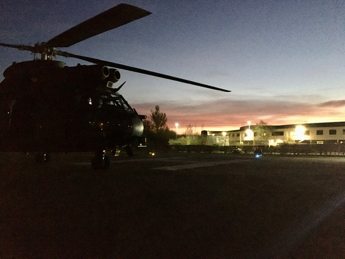 RoyalAirForce's tweet image. An RAF Puma helicopter based at Kinloss was sent to support the NHS in Scotland at 1am today with the first transfer of a critically ill patient from the Isle of Arran.

For more information go to ➡️ bit.ly/2XUuCso

#StayHomeSaveLives #InThisTogether