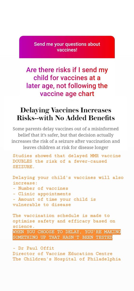 Lai here's some  #vaccinemyths debunking number 2. I've also addressed the 'delayed vaccine' concept mentioned by  #nadiahmdin