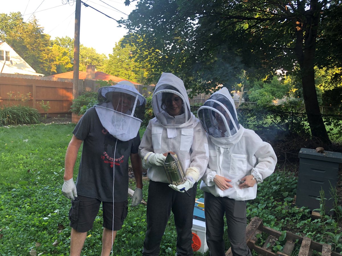 It is always helpful to have some helpers in the #bee yard. What is your favorite smoker fuel @Betterbee_Hive? @nature_MI #talknature