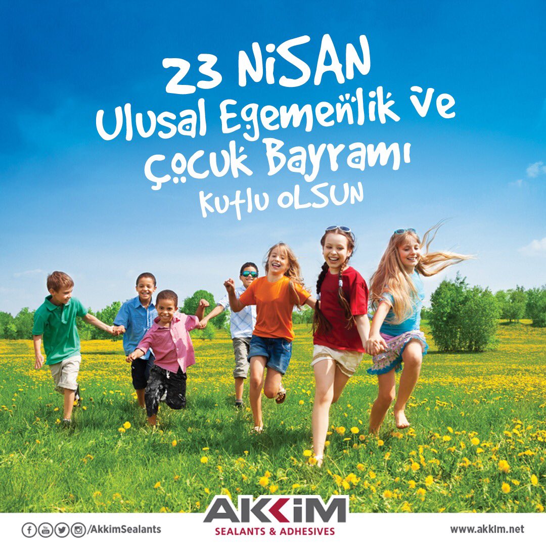 Bu yıl 23 Nisan Bayramı’nda okullardan ve meydanlardan uzak olsak da, yine sokaklarda coşkuyla kutlayacağımız nice bayramlar görmek dileğiyle… 
23 Nisan Ulusal Egemenlik ve Çocuk Bayramınız Kutlu Olsun. #Akkim 
#23nisan #çocukbayramı #23nisanetkinlikleri #23NisanKutluOlsun