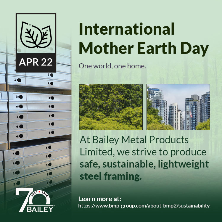 baileymetal's tweet photo. Happy Earth day! To keep the earth healthy we all have a part to play. Here at Bailey, we strive to produce safe, sustainable, lightweight steel framing. Every bit helps.

#earthday #motherearthday #substainablesteel #steelmanufacturing #steelframing #metalframing #steelstuds https://t.co/uAzU9VYaFE