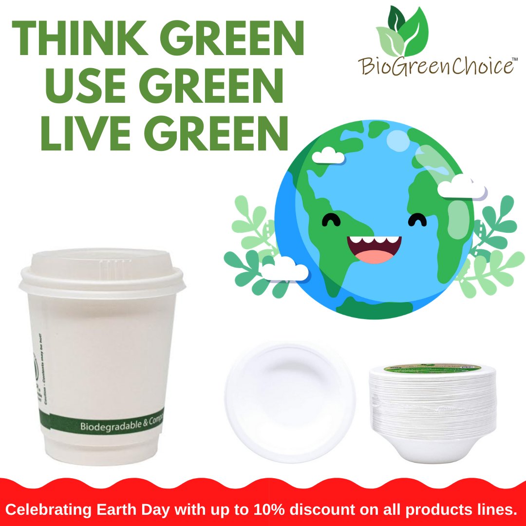 Did you know? BioGreenChoice products are on sale! Celebrate Earth Day with a brand-new set of eco-friendly tableware.
Shop Now: amzn.to/2KsiQgO
.
.
.
.
.
.
.
#earthday #compostable #biodegradable #disposables #biogreenchoice #HappyEarthDay #BioGreenChoice #Ecofriendly