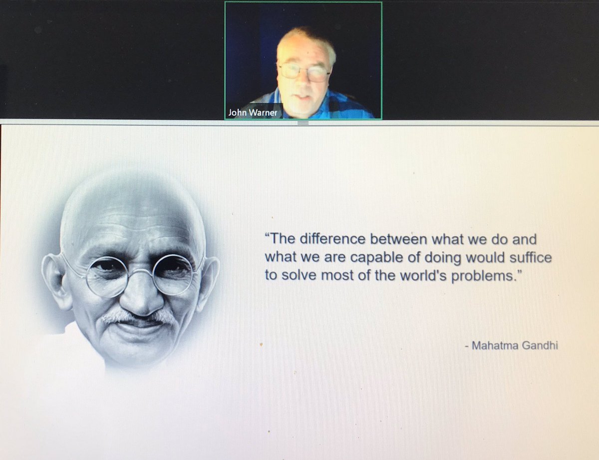 ShawnEHunter's tweet photo. @JohnWarnerOrg on #EarthDay2020 : we can solve our sustainability issues by collaborating and realizing our human potential!  @beyondbenign https://t.co/WvbY1MH047