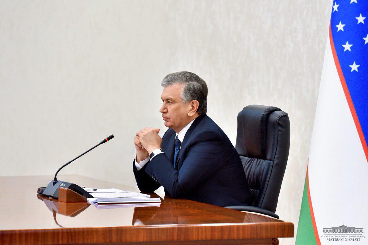 president_uz's tweet photo. The President chairs a videoconference to deliberate on employment issues, insists that efforts seek to prevent decline in incomes, instructs to arrange targeted work within nationwide movement “Generosity and Support”.
#Mirziyoyev #Uzbekistan #pandemic #mitigateimpact https://t.co/nwdZpkQz8y
