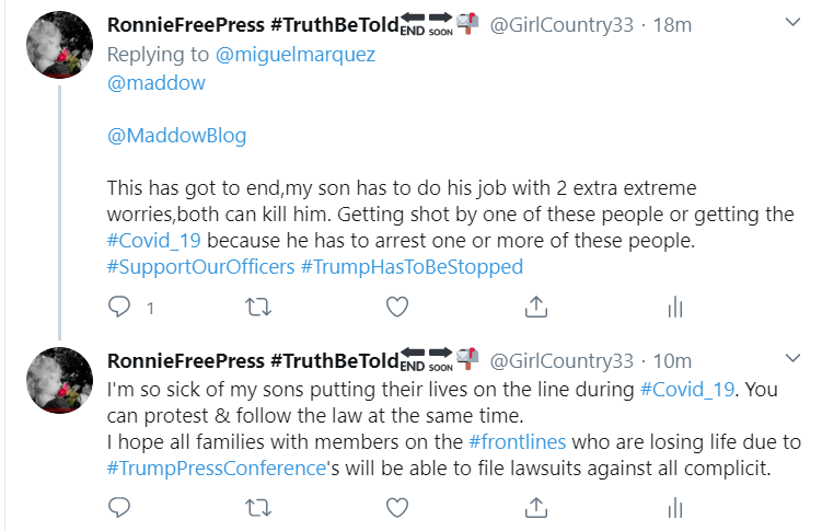 GirlCountry33's tweet photo. @IvankaTrump Does this look peaceful,your father can end this.
He can also help save millions of lives by giving the taxpayers & #States the federal (Disaster Financial Assistance) money that they need. #Empathy
#TestingNow
#MAGA and stop the division and hate coming from this @WhiteHouse https://t.co/8HKjzeqj6l