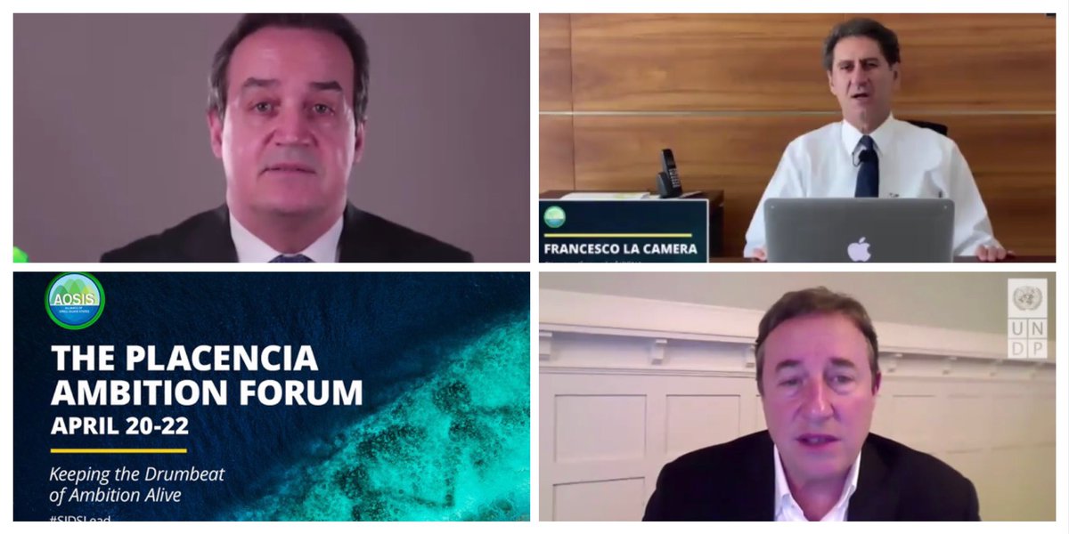 Thank you @yannickglemarec @ASteiner & @flacamera for your strong messages of support for #SIDS at the #PlacenciaAmbitionForum. The continued support from @theGCF @UNDP & @IRENA will enable #SIDS to #BuildBackBetter & take ambitious #ClimateAction. @AOSISChair #SIDSlead