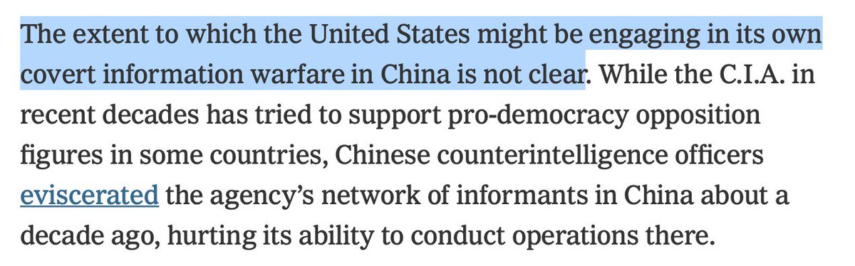 It's weird that the anonymous US intelligence officials the NYT spoke to didn't have much to say on that issue 