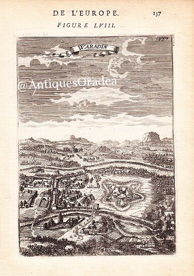 antiquesOR's tweet photo. #Waradin, 1683
• #copperplate #print •
#page from "#Description de l'#Univers", by #Allain #Manesson #Mallet, #french #cartographer, #mathematician & #engineer • #first #edition, #Paris #MDCLXXXIII • 13 x 21 cm
#Oradea #Nagyvárad #Grosswardein https://t.co/MCCJYMuR1H