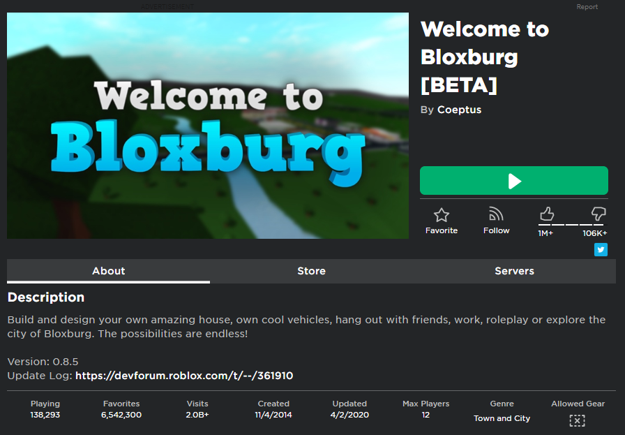 Rbxnews On Twitter Congratulations To Bloxburg On Hitting 2b Visits This Is Especially Important Considering The Game Is Currently In Paid Access Costing You 25r To Enter Game Link Https T Co 0wmn9artuw - roblox.com bloxburg beta