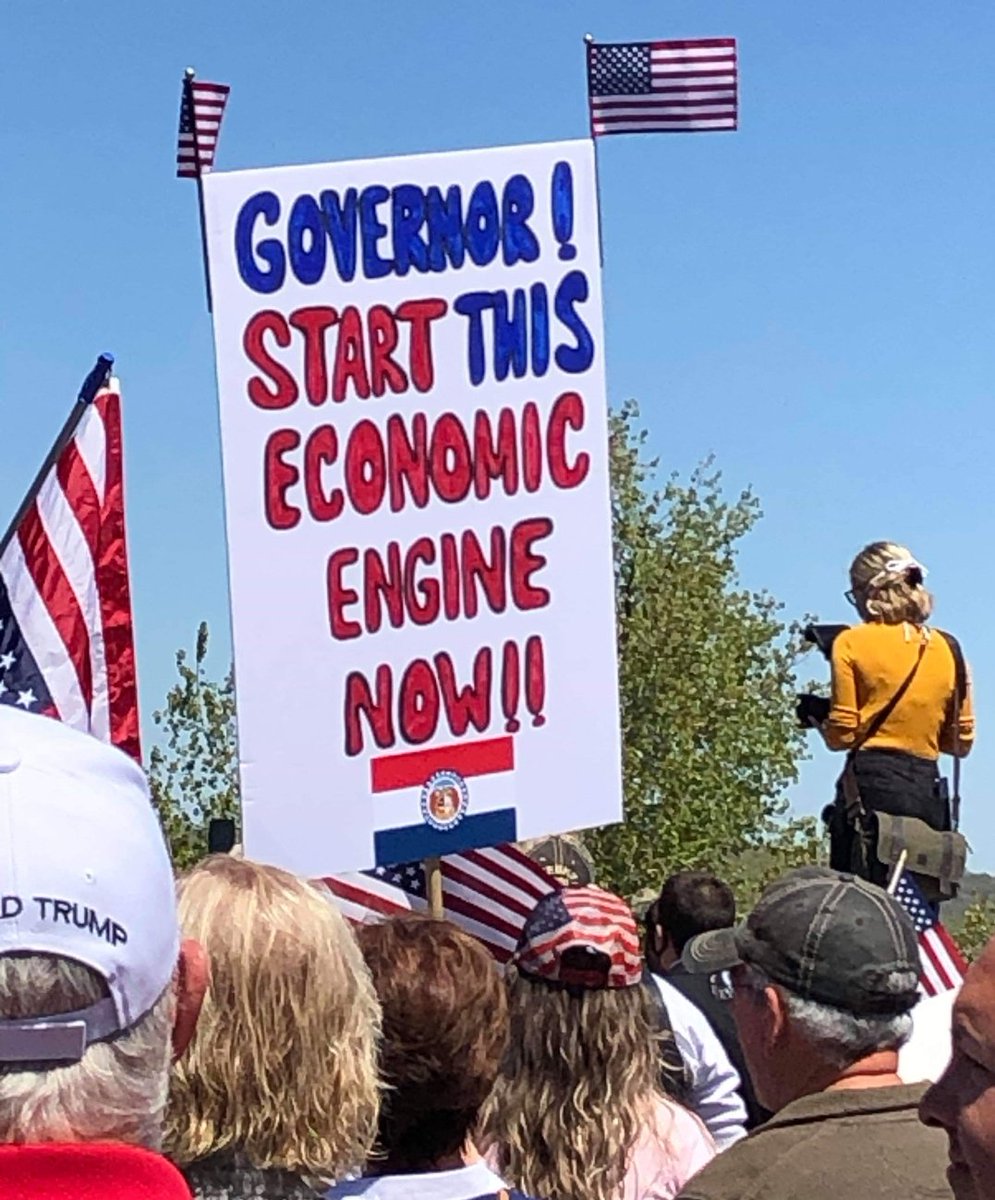 KaySpeshel's tweet photo. Yesterday at #ReOpenMissouri Rally in #JeffCityMo #ShowMe https://t.co/GYOt0wDqRN