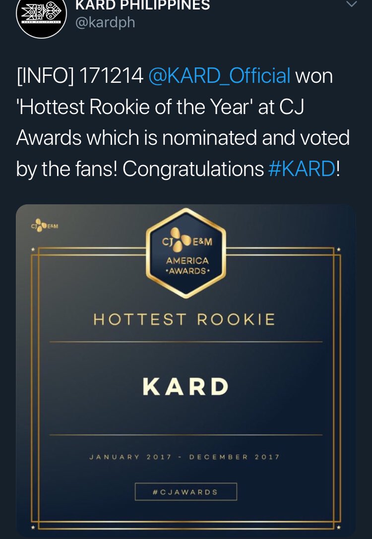 2017 CJ E&M America Awards- Hottest Rookie 