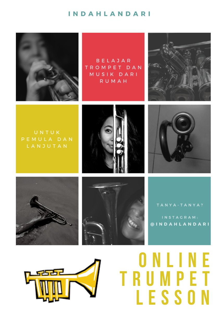 Istri saya, Indah, adalah seorang pemain trompet di orkestra. Pandemi ini membuatnya kehilangan pendapatan sejak awal Maret. Karenanya dia kini membuka kelas online buat siapapun yang mau belajar trompet.