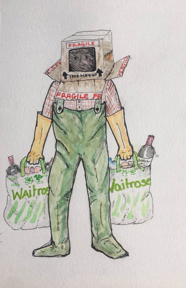 spelhamcomedy's tweet photo. “Weekly Shop” #staysafe #drawingoftheday #lockdown #waitrose https://t.co/MhYU3i7jpV