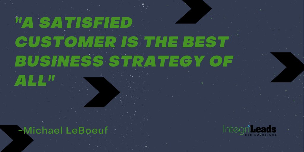 "A satisfied customer is the best business strategy of all"
- Michael LeBoeuf

How are you finding your customers? And are they satisfied?
#businessstrategy #satisfiedcustomers