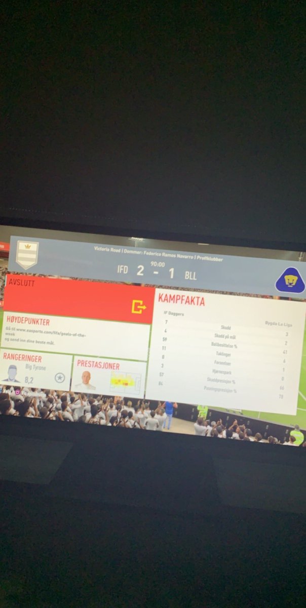 FiskumD's tweet photo. Tarjei setter to kasser i den andre kampen, som ender 2-1 til @IfDaggers. Første kamp endte i en automatisk 3-0 seier, ettersom motstandaren ikke møter opp. 2 kamper igjen!
#COYD 🤍🤍🤍 https://t.co/G7Gs9zP1Qy