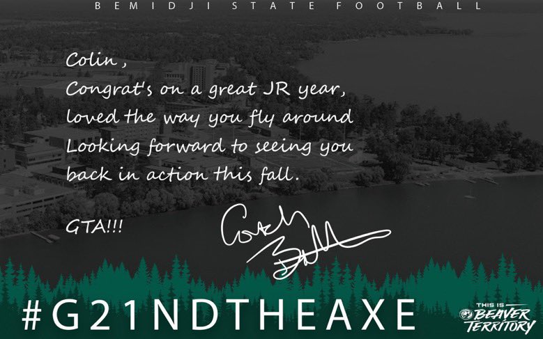Thanks for the love <a href="/CoachBolte/">Brent Bolte</a> can’t wait for this fall!