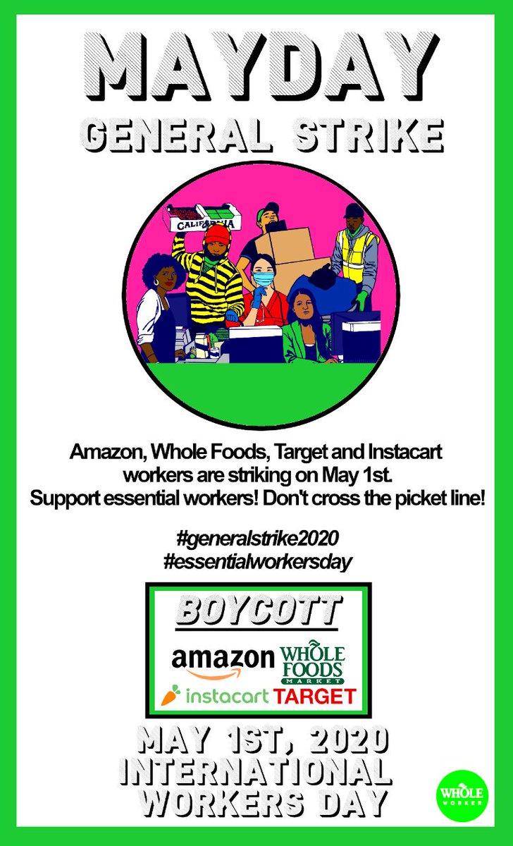 Whole Foods, Amazon, Target, and Instacart workers are striking on May 1st