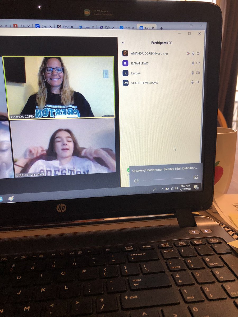 CIMSacorey's tweet photo. Reppin’ our Creston gear this morning during Zoom Offuce Hours! #CIMSSpiritWeek https://t.co/dHr3A6v19r