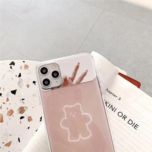 ボチボチ韓流マート 韓国通販 韓国インテリア 韓国 かわいい ミラー付きベアースマホケース Iphone7 11 取寄せ スマホケース背面の上の方に ミラーが付いている便利な可愛いベアーのスマホケース T Co Y4pgjfmlxm T Co Gwfpy1gzxz
