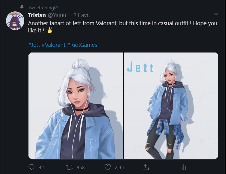 Tristan On Twitter Another Fanart Of Jett From Valorant But