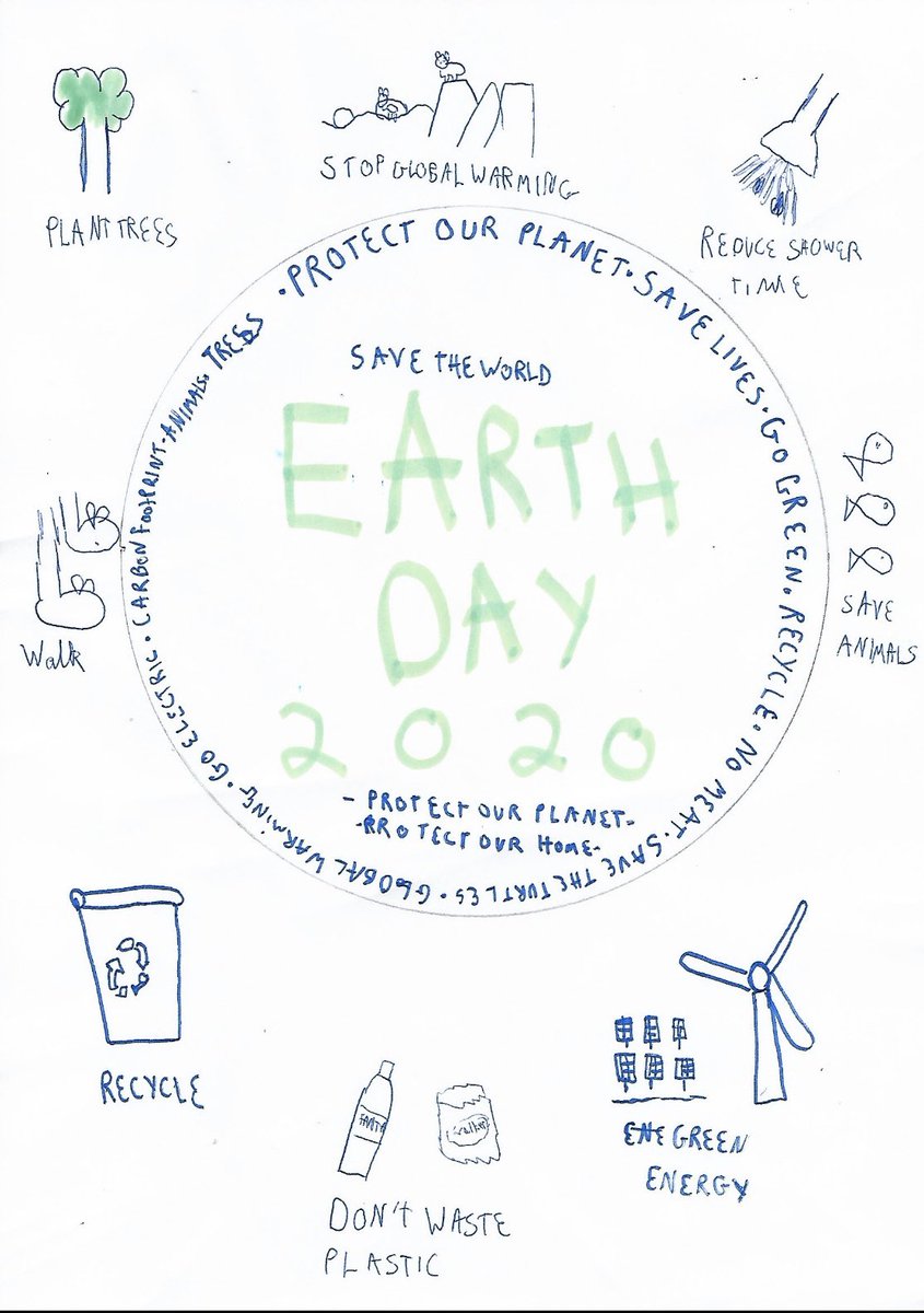 To celebrate Earth day #BeCreative year 7 have created their own logo &amp; poster to explain why Earth day is important and what we need to do to protect our Earth. #BeCreative  #EarthDay2020 #earthgraphic #wellbeingwednesday 
#technology <a href="/DTsandringham/">D&T Sandringham</a> @SandringhamSch1