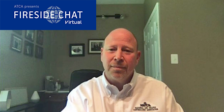 ATCA_now's tweet photo. ‘We have an opportunity while traffic is down to work on and modernize the (#ATC) system.’ - #NATCA Pres @PaulRinaldi, on safeguarding the resilience of the national airspace system during the on-going COVID-19 crisis during today's Fireside Chat #ATCAchat #ATCAonline https://t.co/HBt6vkqwdw