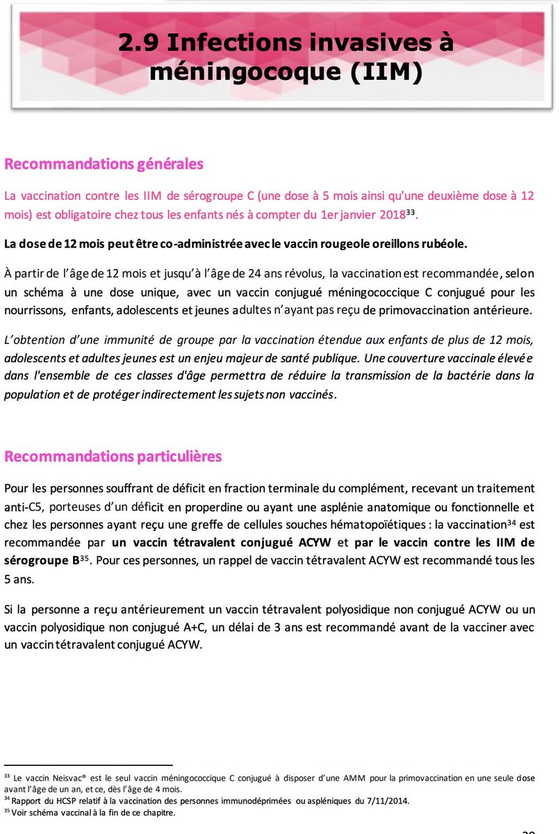 [ #Méningocoque_C]5 mois12 moisLa vaccination contre les infections invasives à méningocoques est recommandée jusqu'à 24 ans (1 dose)La vaccination est recommandé chez le sujet contact dans les 10 jours (Instruction DGS  @AlerteSanitaire) : https://solidarites-sante.gouv.fr/fichiers/bo/2018/18-09/ste_20180009_0000_0077.pdf