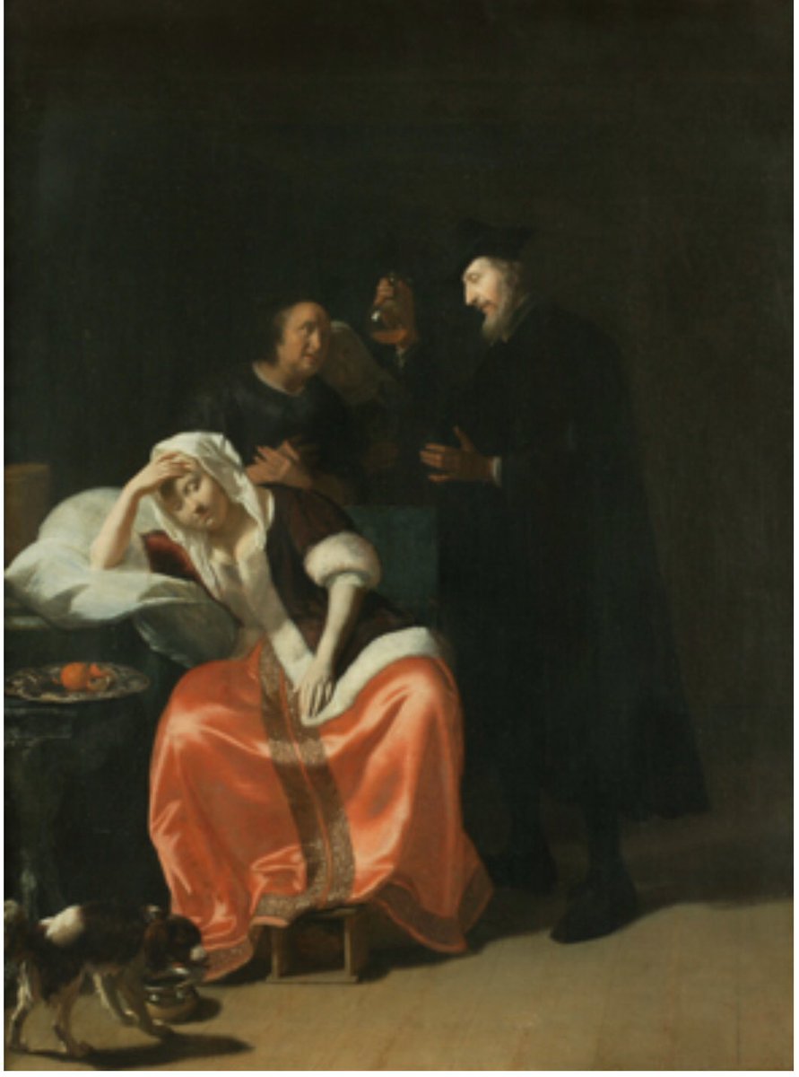 miriampsych's tweet photo. The Doctor’s Visit by Jacob Ochtervelt (ca 1660)

 #GettyMuseumChallenge https://t.co/cQ304wySyM