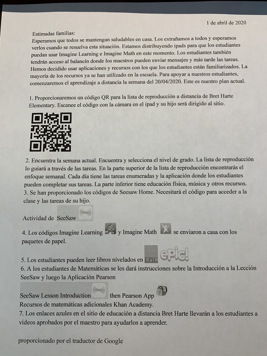 JenVanEssen1's tweet photo. A3 parents and students:  just want to remind everyone that our “to do” list is now on a link. The code is on the paper that came with the iPad or listed here. Please logon at some point and see what work is available. https://t.co/rMyetqAOe8
