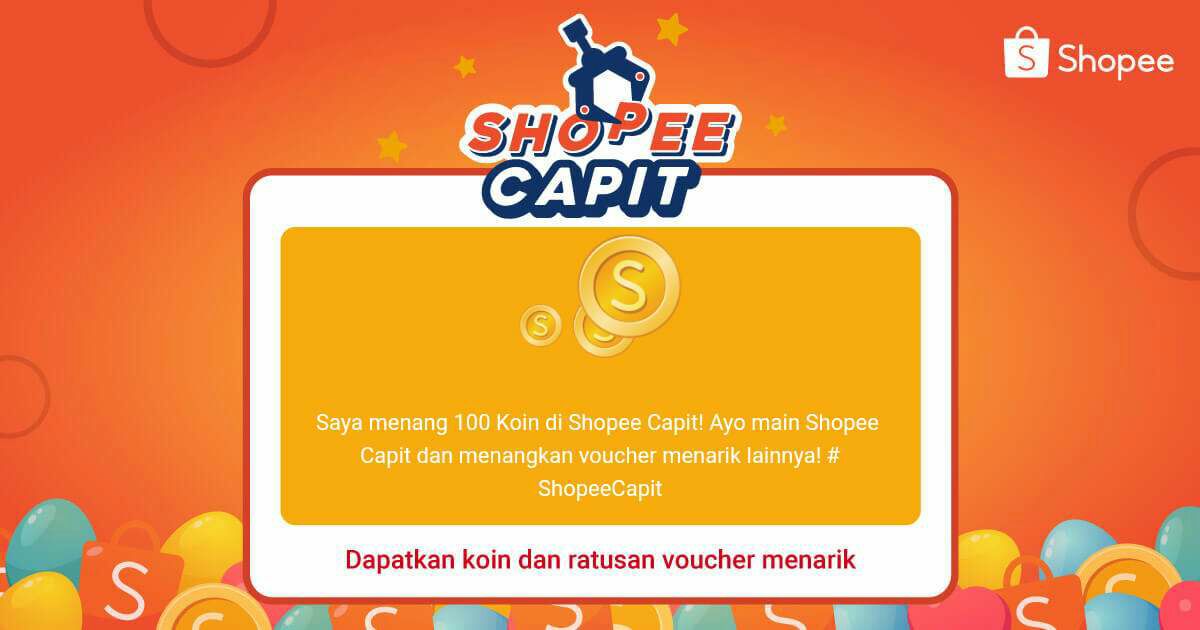 86Rijal's tweet photo. Menangkan voucher Cashback 100% sampai 100RB di Shopee Capit! Ayo main Shopee Capit sekarang! #ShopeeCapit https://t.co/B9g1SoPqGn https://t.co/VWJoCnElFc