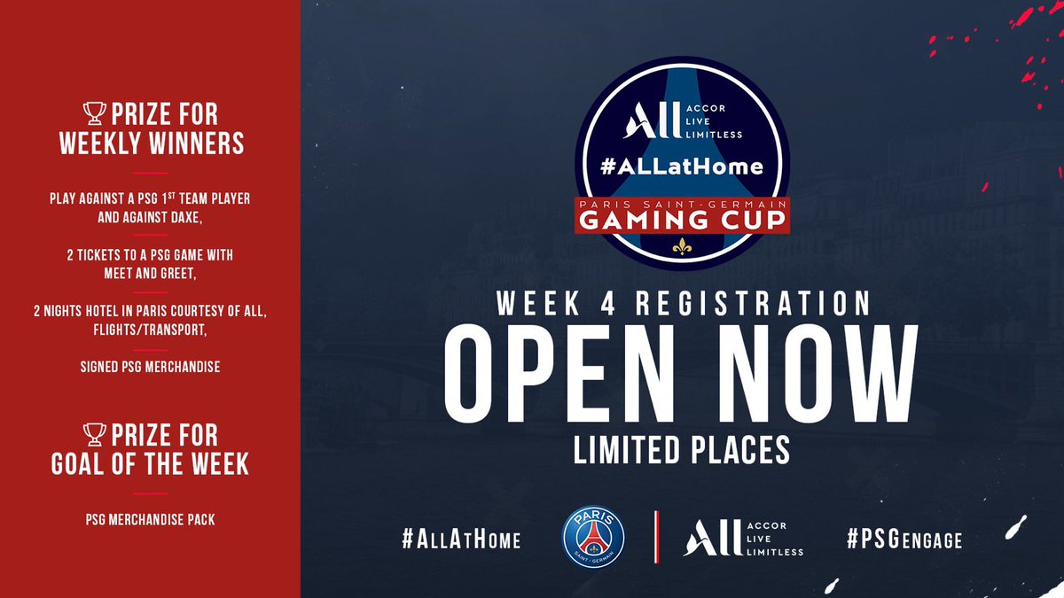 Paris Saint Germain On Twitter Allathome Gaming Cup This Weekend Take Part In An Unbelievable Tournament You May Be One Of The Lucky Ones To Face One Of Our Parisians Or Daxefifa