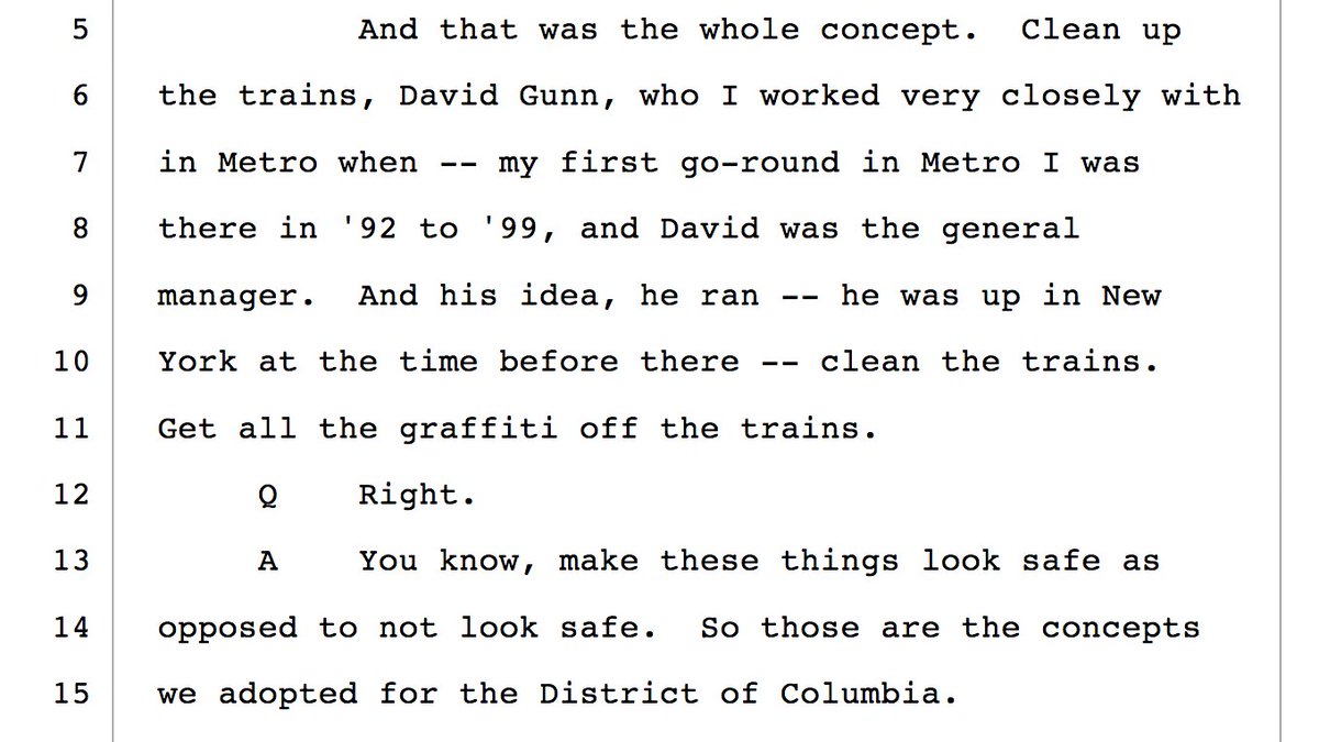 Evans goes on to claim he brought the broken windows theory to DC. “So those are the concepts we adopted for the District of Columbia.”