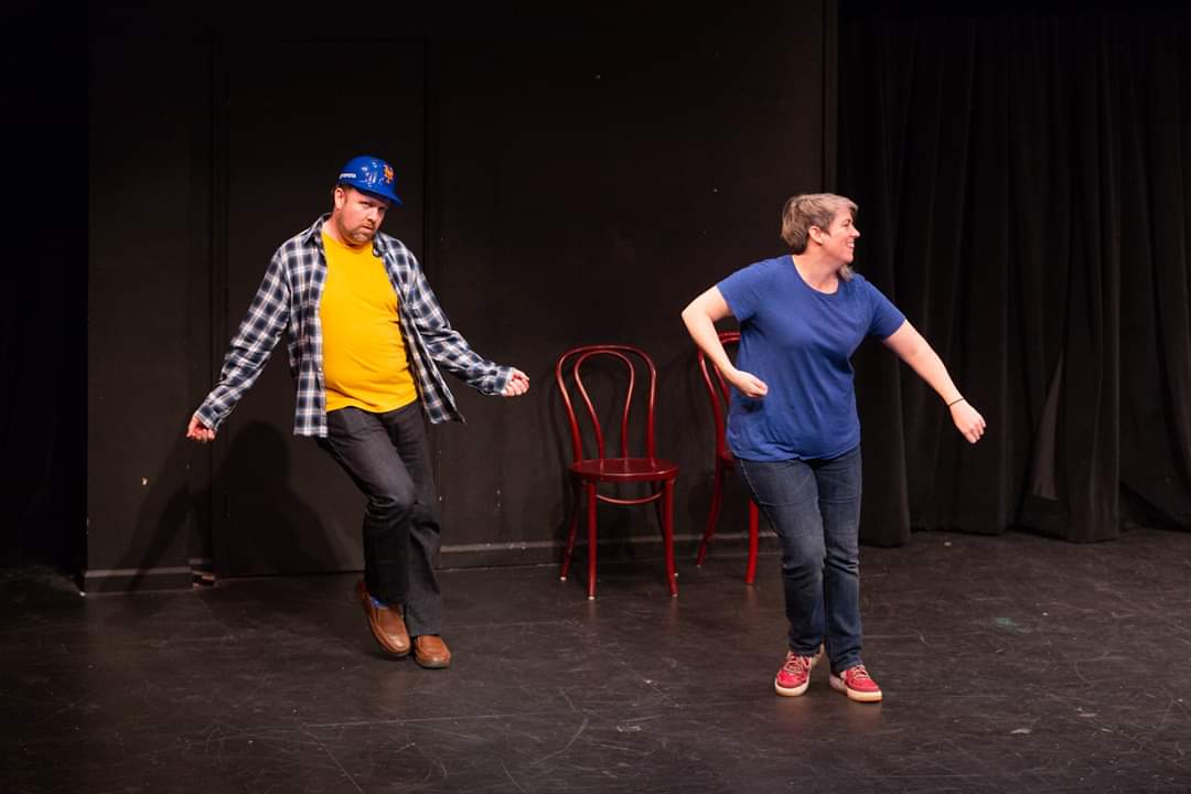 Off-Broadway Theatre starring two of the dramatic actors from NETFLIX