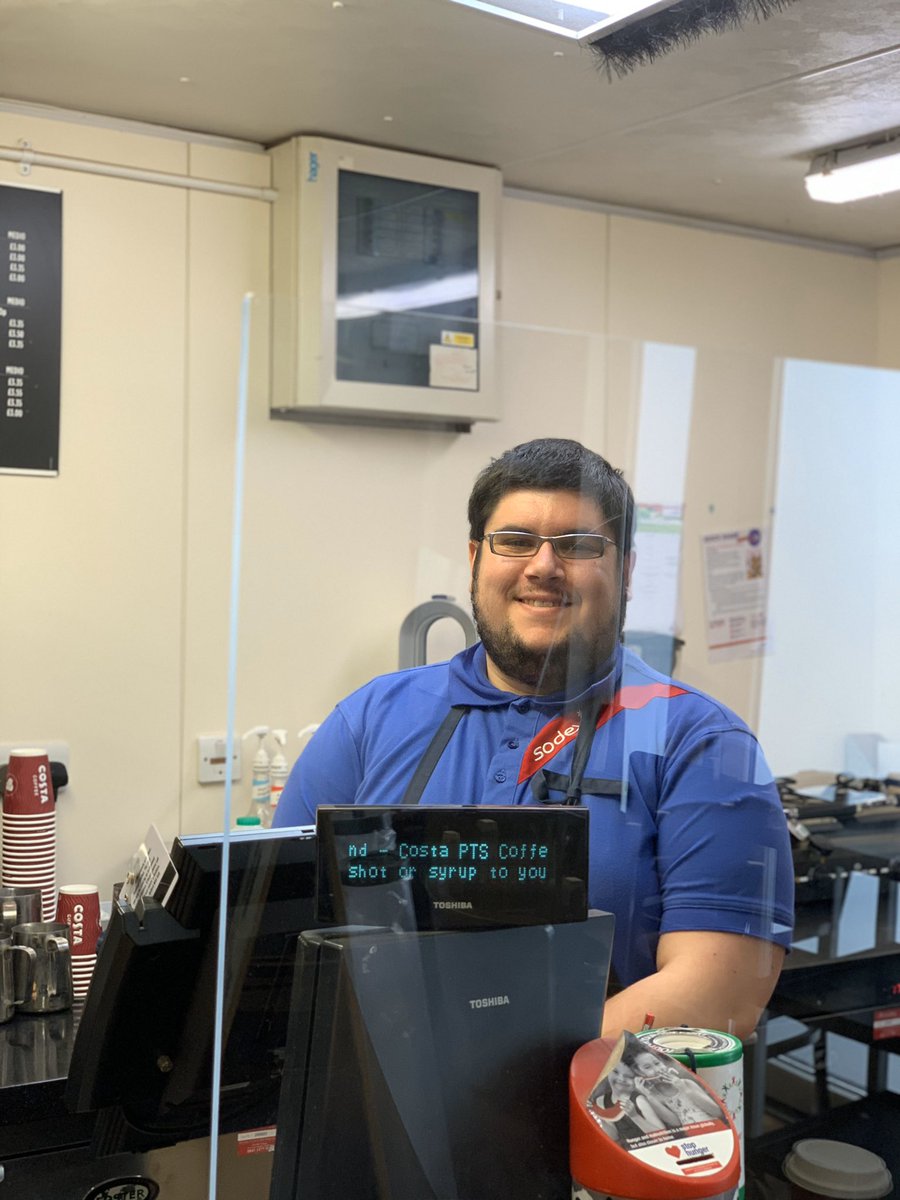 EmergencyStoke's tweet photo. Echo those words 100% huge thank you to all our Sodexo staff @BucksHealthcare Shout out to Samuele and Lillia for continuing to work daily throughout the last couple of weeks -keeping Costa open...I know our emergency staff have truly appreciated being able to access the coffee! https://t.co/1KN3sZx1FN