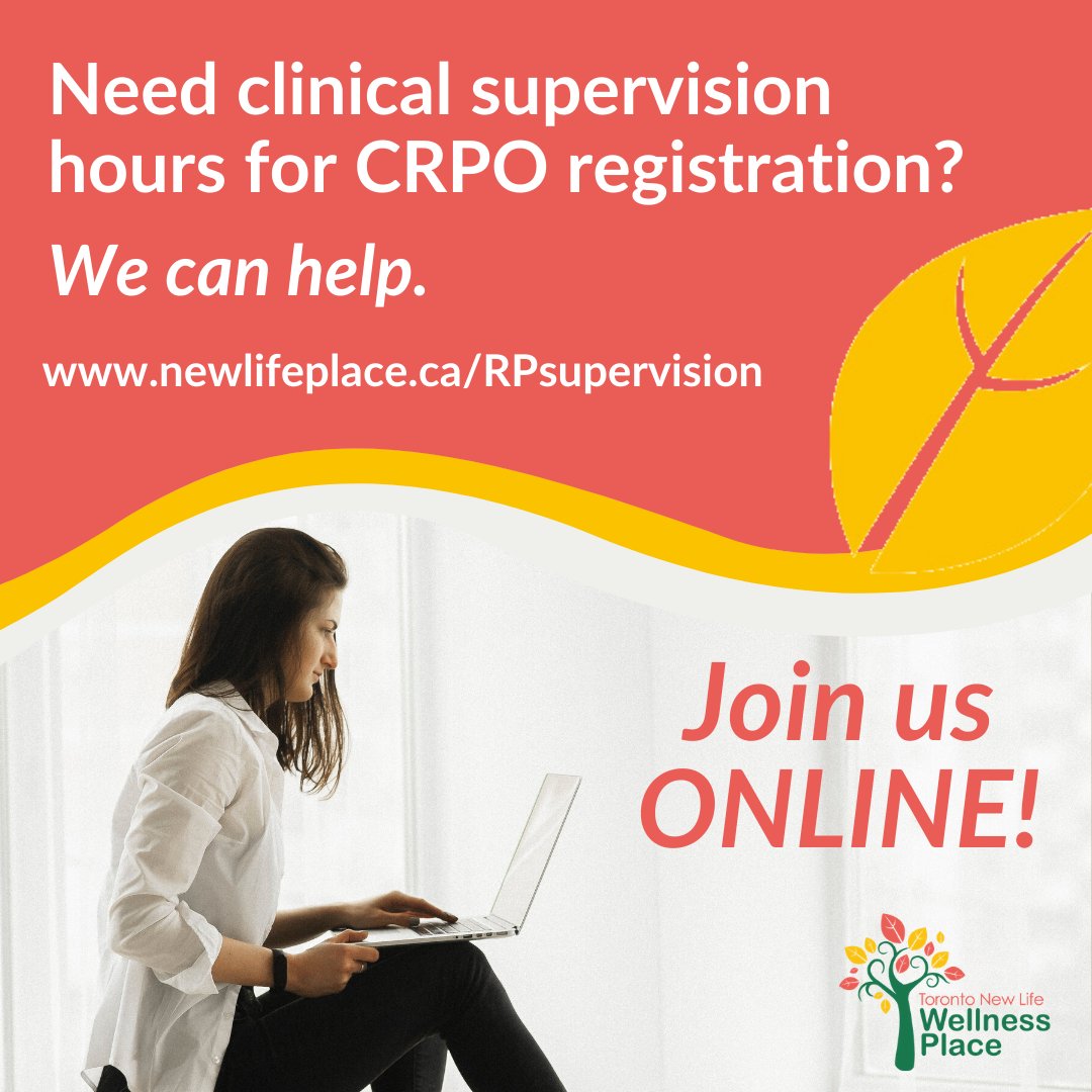 Now offering ONLINE clinical group supervision sessions for mental health practitioners applying to <a href="/crpontario/">College of Registered Psychotherapists of Ontario</a>! You can participate from home and build up hours for registration or for moving out of RP(Q) buff.ly/2xO97ii <a href="/OACCPP/">OAMHP</a> <a href="/bridgingBREM/">BREM</a> <a href="/MNLCT/">MNLCT</a>