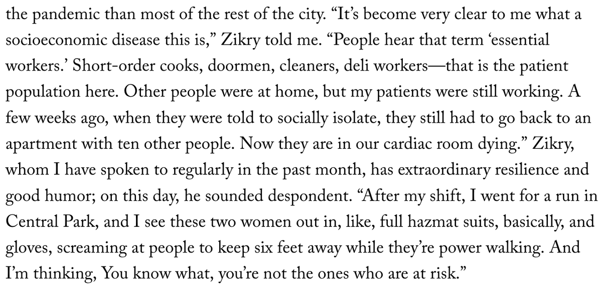 willystaley's tweet photo. Interesting quote from an ER doctor who literally works at the very center of the outbreak. https://t.co/J0Zje0M64M