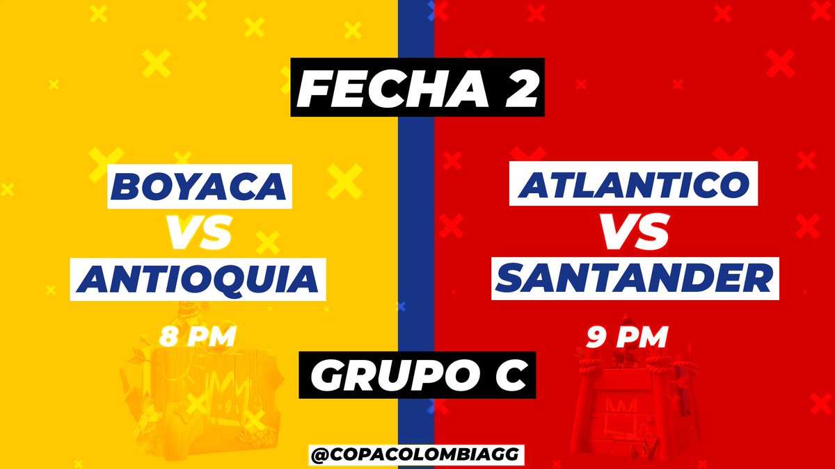 Hoy se juega la fecha 2 del #GrupoC con estos grandes encuentros, ¿quien será el líder rotundo de este grupo? 
En unas horas lo sabremos.
#CopaCol20_1 #jugamosencasa