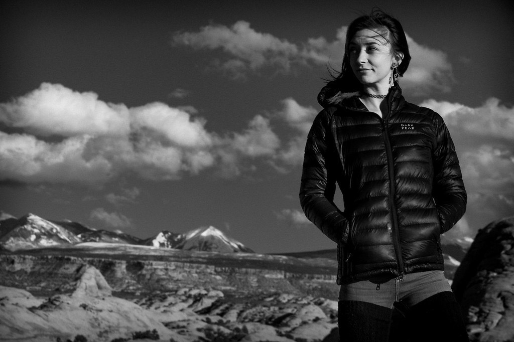 Sometimes we get sent photos that are too cool not to share. Climber Mercadi Carlson in the frame. Photos by Susan Magnano. We're still delivering, and as always, for every jacket sold we donate another one to a homeless person. #OneSoldOneGiven #DarkPeakGear