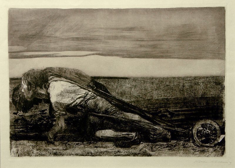 Kollwitz’s next series was The Peasant’s War (1902-8) which sees a further unleashing of her expressionist genius & the creation of some of the most powerful images in art! Genius is an overused word but appropriate for Kollwitz