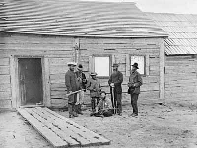 G. Dawson was short in stature (third from the left) due to childhood tuberculosis. He absolutely loved the field though, and was usually the first to make it to the tops of hills. (photo: © Geological Survey of Canada / Bibliothèque et Archives Canada)