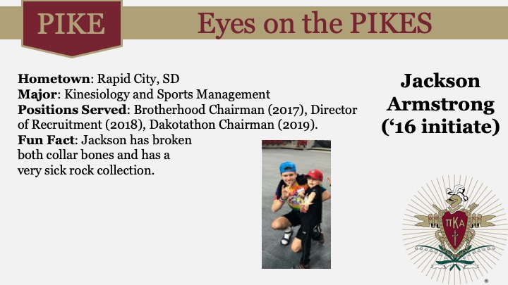 USDPIKES's tweet photo. As our seniors prepare to graduate, we are celebrating the legacy they are leaving here. These #USDPIKES have been part of raising over $150,000 for charitable causes while donating over 50,000 service hours. Our chapter is stronger because of them. φφκα forever! https://t.co/ps0ig3NBM0