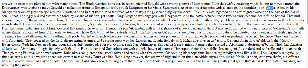 Now we come to the great war itself. Karna entered the war on 11th Day. Karna vs Virat. Karna stops Virat's whole army. That's the whole of his performance on day 11 where he is named except of Duryodhana and Drona calling away their army in fear of Arjuna(pic 4)